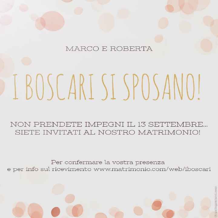 Mi fate vedere i vostri Save the date? - 1