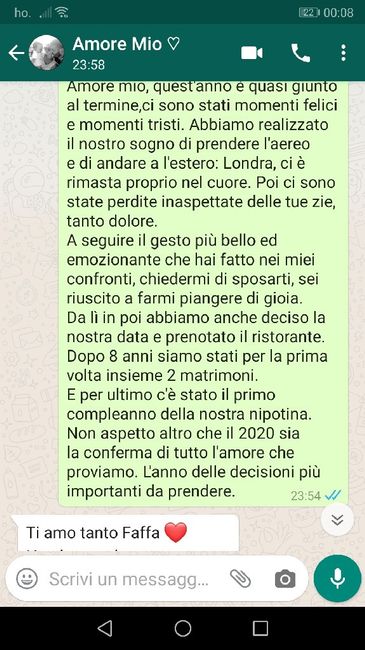 Condividi lo screenshot dell'ultimo messaggio che vi siete inviati - 1