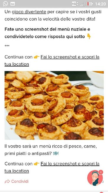 Fai lo screenshot e scopri il tuo menù 26