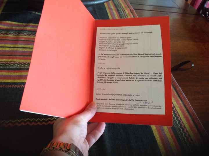 B) menu sulla carta normale