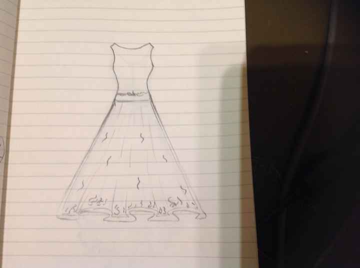 Abito con la gonna sovrapista