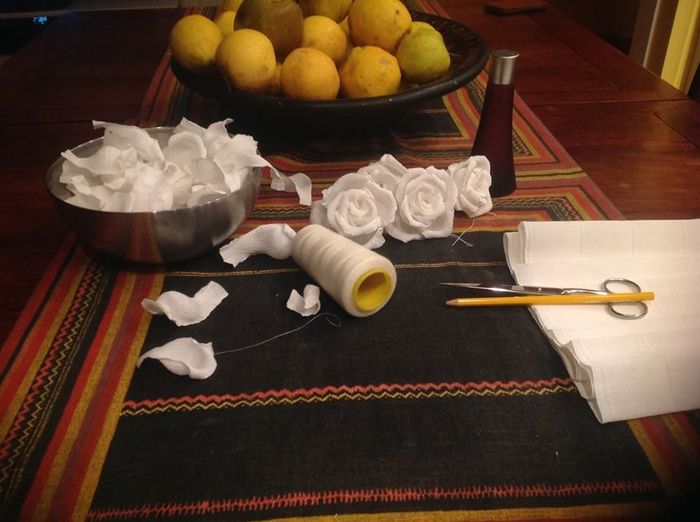 le roseline di carta crespa