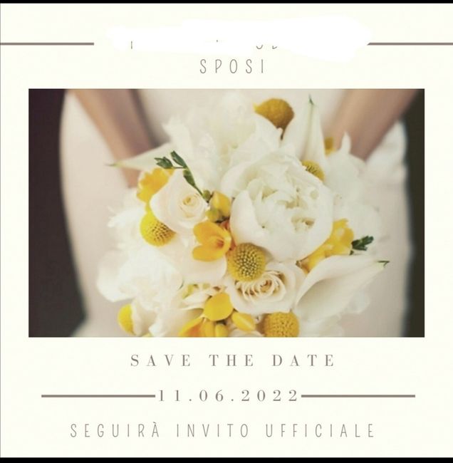 Grazie a voi...il nostro Save the date! 1