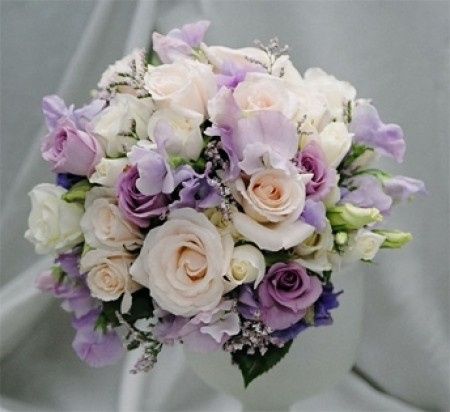Bouquet lilla e bianco 