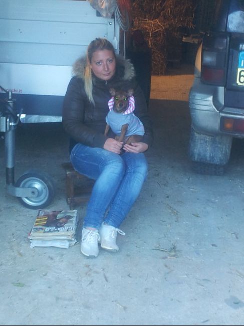 io e la mia piccola con la sua felpina nuova