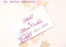 etichetta adesiva wedding bag