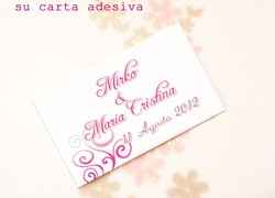 etichetta adesiva wedding bag