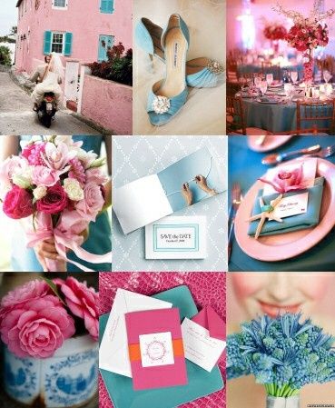 blu e fucsia
