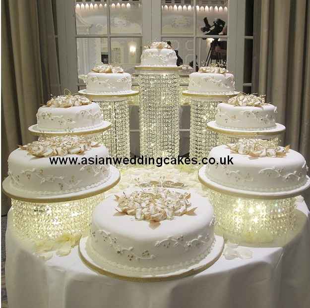 crystal wedding cake
