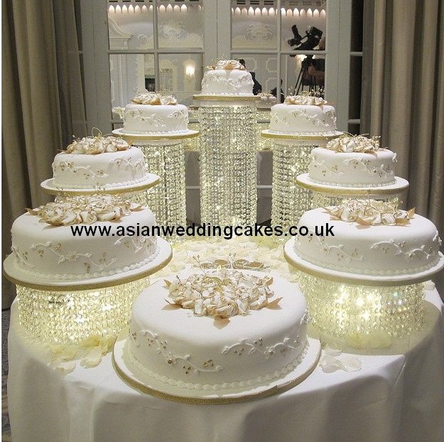 crystal wedding cake