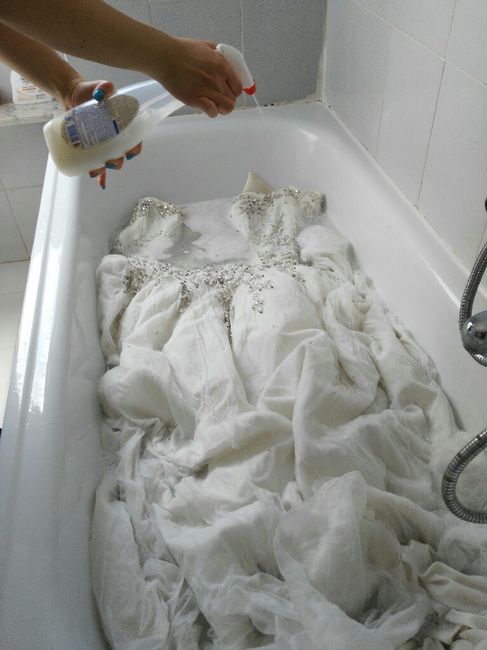 Tutorial lavaggio abito da sposa..in casa! - 4