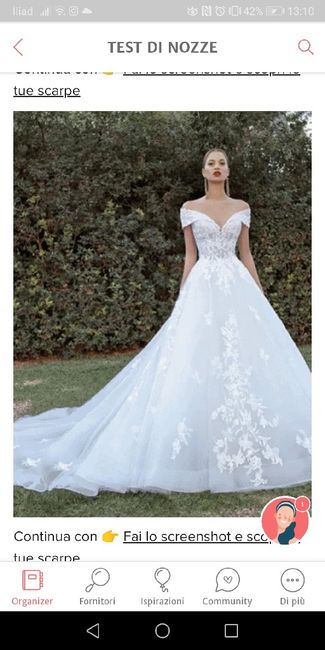Fai lo screenshot e scopri il tuo abito da sposa 7