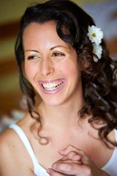 io, tranquilla e spensierata mentre mi truccano!