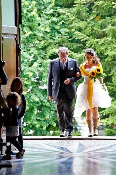 l'ingresso in chiesa