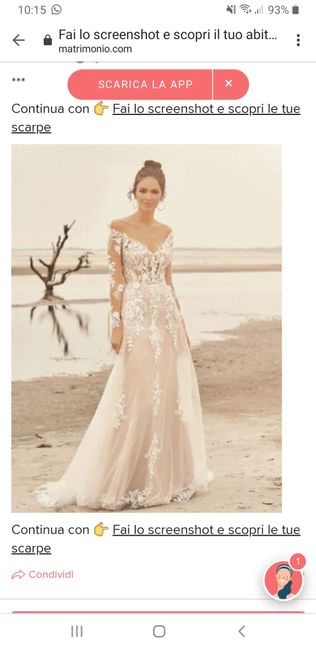 Fai lo screenshot e scopri il tuo abito da sposa - 1