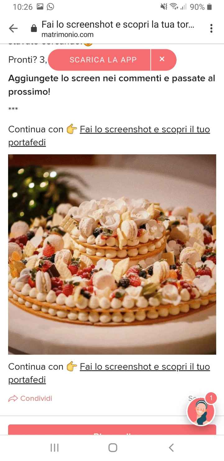 Fai lo screenshot e scopri la tua torta nuziale - 1