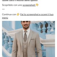 Fai lo screenshot e scopri il vestito dello sposo - 1