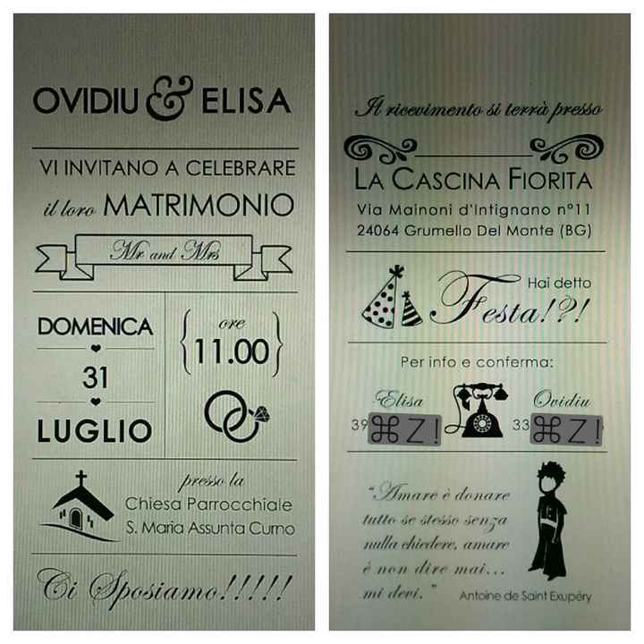 Mi inviate la vostra partecipazione? - 1