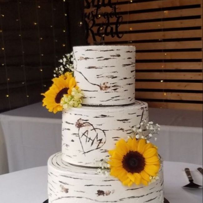 Torta nuziale tema girasoli 6