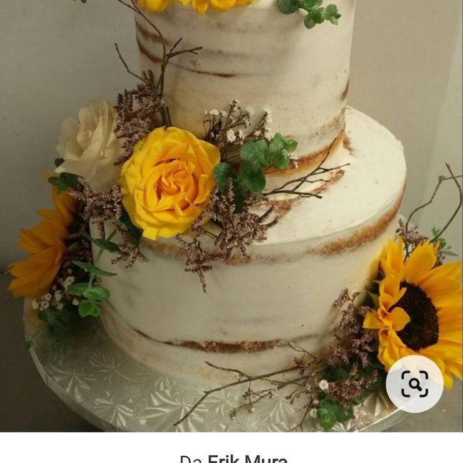 Torta nuziale tema girasoli 7