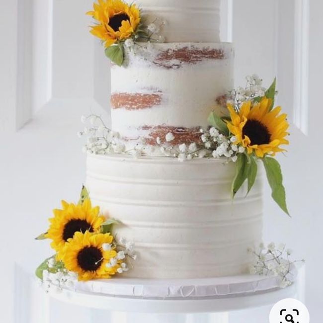 Torta nuziale tema girasoli - 3