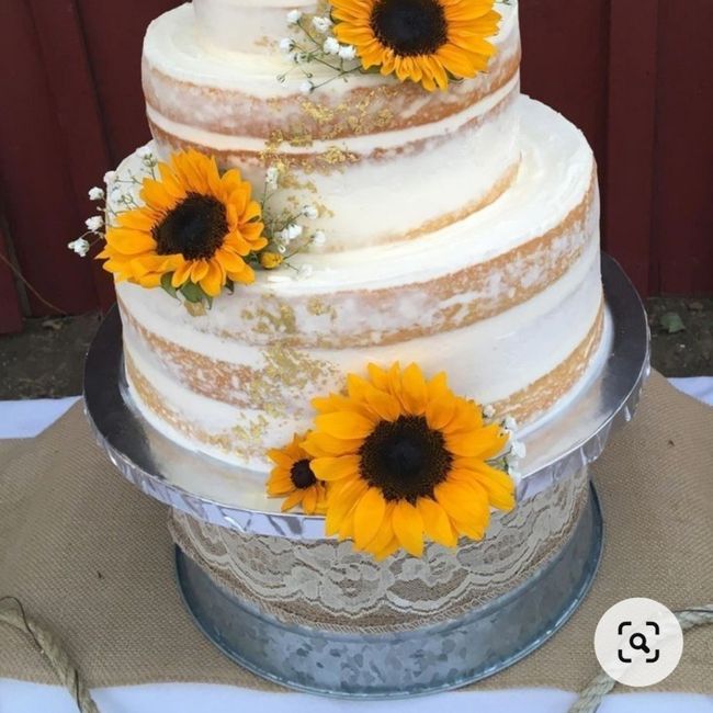 Torta nuziale tema girasoli - 4