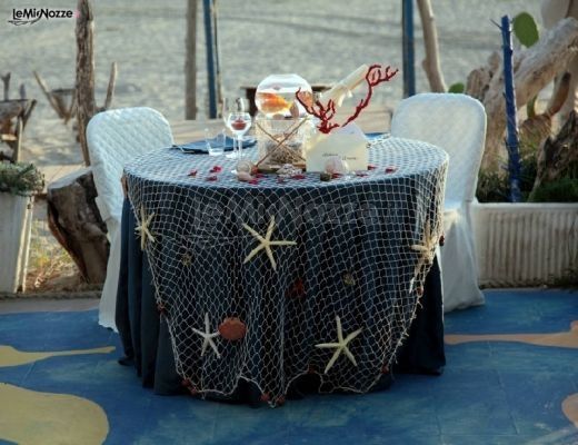 tavolo sposi tema mare