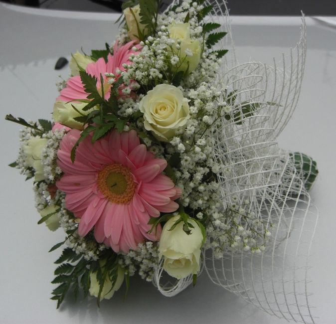 Bouquet bianco e rosa