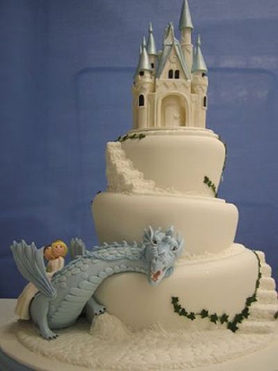 wedding cake tema disney, fiabe e castelli