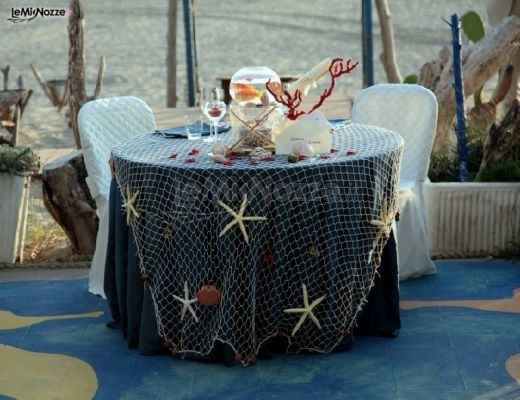 tavolo sposi tema mare