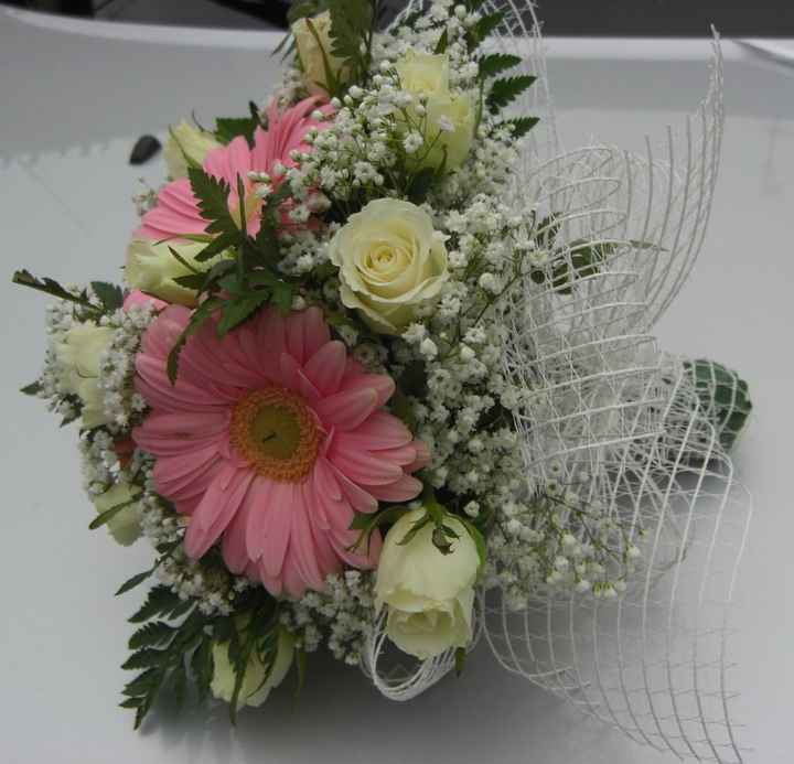 Bouquet bianco e rosa