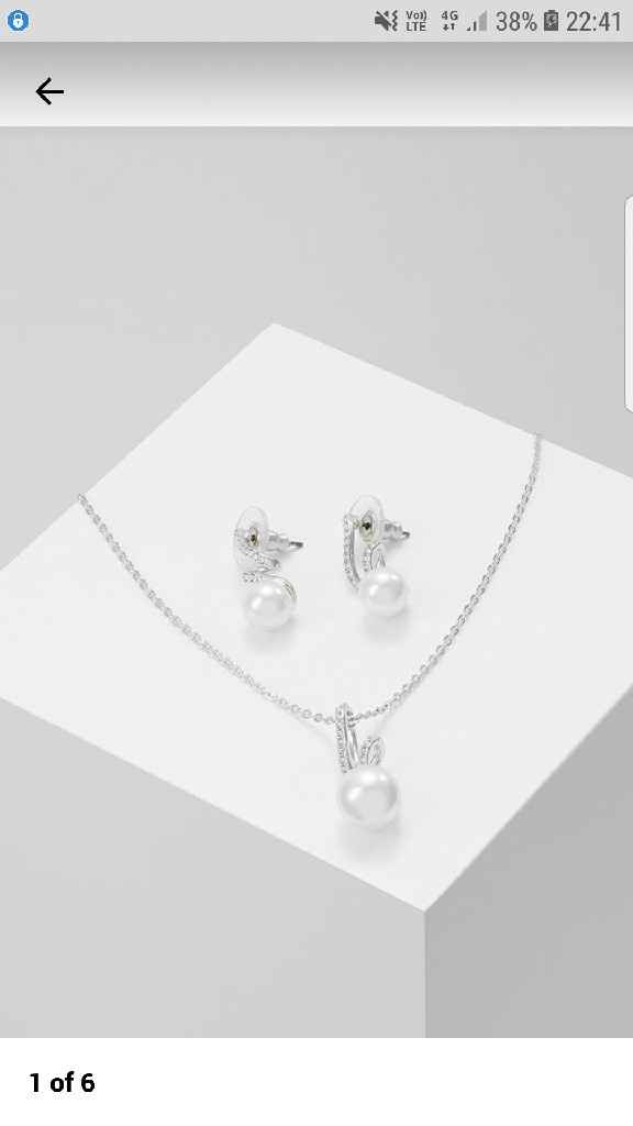 Orecchini e collana di perle regalo dalla suocera confermato😁 - 1