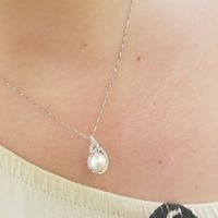 Orecchini e collana di perle - 2