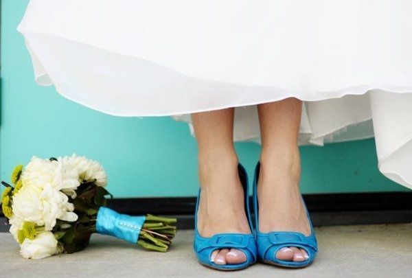 Sposa scarpe blu