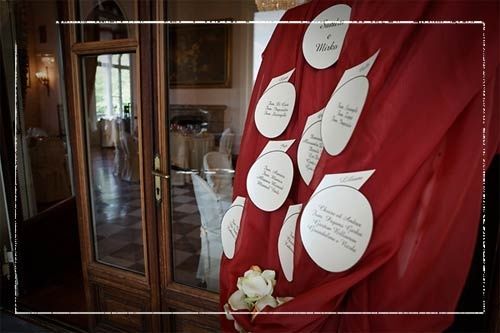 Tableau marriage bianco rosso