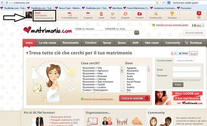 Profilo matrimonio.com
