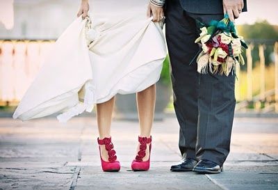 Scarpe sposa rossa