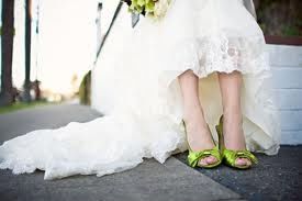 Scarpe sposa verdi