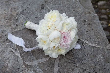 Bouquet da sposa peonie