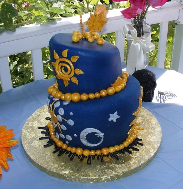 Torta nuziale sole luna