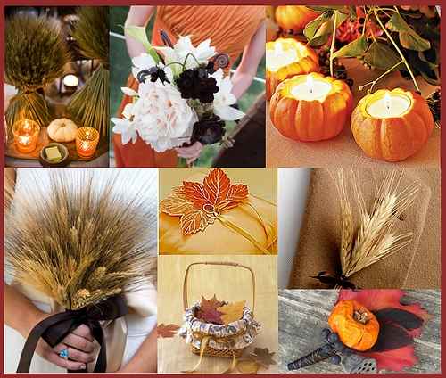 Allestimento autunnale per matrimonio con zucche