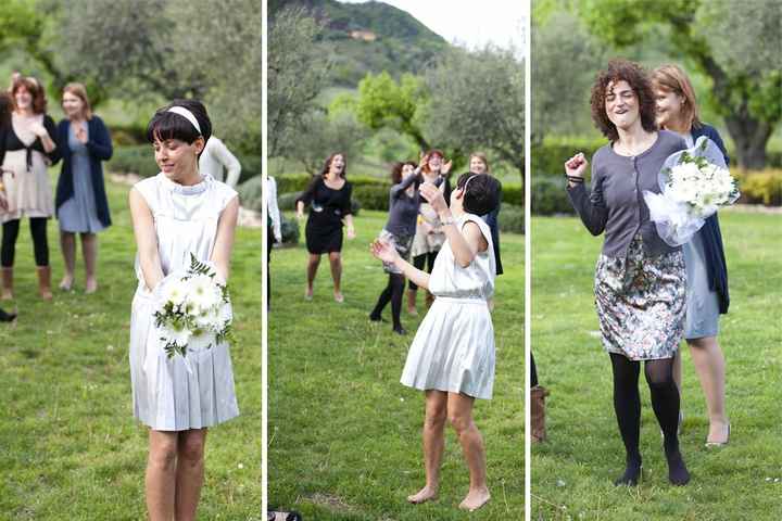 Lancio bouquet da sposa