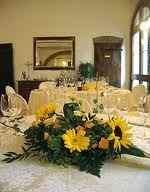 Centrotavola con girasoli