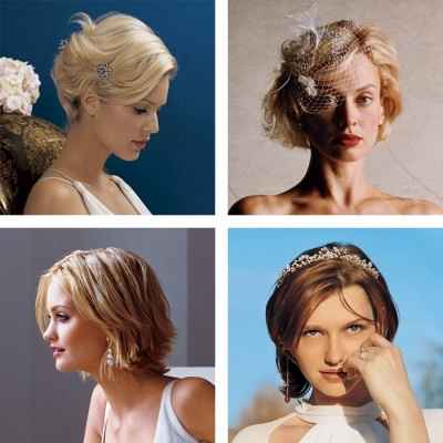 Acconciatura sposa capelli corti