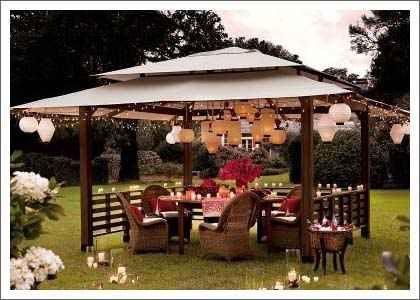 Decorazioni matrimonio all'aria aperta