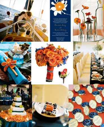 Matrimonio nautico arancio blu