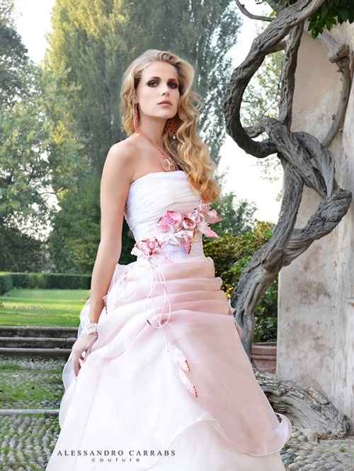 Vestito da sposa senza bretelline
