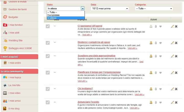 Organizzazione matrimonio