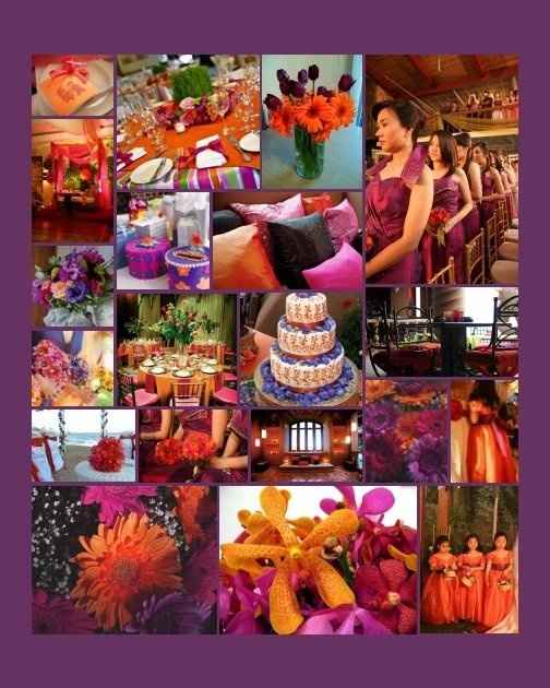 Matrimonio rosa e arancione