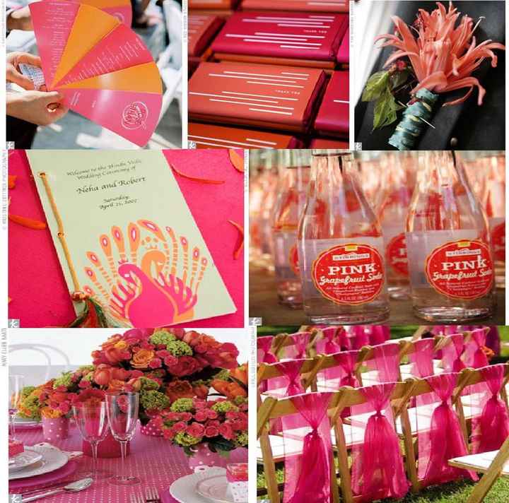 Matrimonio rosa e arancione